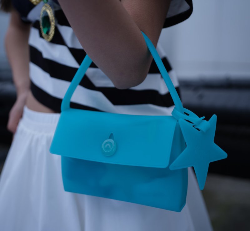 画像4: ECODAY Star Charm Jelly Mini Shoulder Bag Crossbody Tote Bag　 星チャーム ジェリーミニショルダーバッグ 斜めがけ トートショルダーバッグハンドバッグ (4)