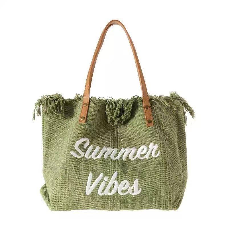 画像3: Fringe Leather Handle Tote Shoulder Bag　 フリンジレザーハンドルトートショルダーバッグ ハンドバッグ (3)