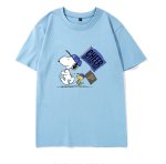 画像6: Snoopy & Woodstock x CHEEER Flag Short-Sleeve  T-Shirt ユニセックス 男女兼用スヌーピー＆ウッドストック×チアフラッグプリント半袖Tシャツ (6)
