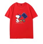 画像8: Snoopy & Woodstock x CHEEER Flag Short-Sleeve  T-Shirt ユニセックス 男女兼用スヌーピー＆ウッドストック×チアフラッグプリント半袖Tシャツ (8)