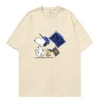 画像4: Snoopy & Woodstock x CHEEER Flag Short-Sleeve  T-Shirt ユニセックス 男女兼用スヌーピー＆ウッドストック×チアフラッグプリント半袖Tシャツ (4)