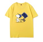 画像11: Snoopy & Woodstock x CHEEER Flag Short-Sleeve  T-Shirt ユニセックス 男女兼用スヌーピー＆ウッドストック×チアフラッグプリント半袖Tシャツ (11)