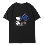 画像2: Snoopy & Woodstock x CHEEER Flag Short-Sleeve  T-Shirt ユニセックス 男女兼用スヌーピー＆ウッドストック×チアフラッグプリント半袖Tシャツ (2)
