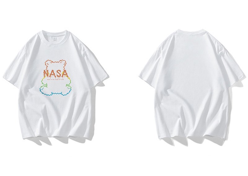 画像10: NASA x Silhouette Bear Short-Sleeve  T-Shirt  ユニセックス 男女兼用ナサNASA×シルエットベアプリント半袖Tシャツ (10)