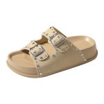画像1: Studded Billiken Platform Sandals Slippers shoes 　スタッズ付きビリケン厚底プラットフォームサンダル スリッパ  シューズ　 (1)