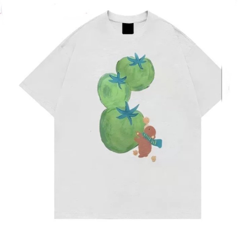画像5: Green tomatoes and baby bears Short-Sleeve  T-Shirt  ユニセックス 男女兼用グリーントマト＆ベビーベアプリント半袖Tシャツ (5)