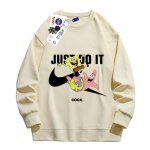画像1: Brokne JUST DO IT Later × Spongebob & Patrick print Sweat shirt ユニセックス 男女兼用 JUST DO IT Later スポンジボブ ＆ パトリック ブロークン スウォッシュプリント トレーナー (1)