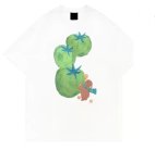 画像2: Green tomatoes and baby bears Short-Sleeve  T-Shirt  ユニセックス 男女兼用グリーントマト＆ベビーベアプリント半袖Tシャツ (2)