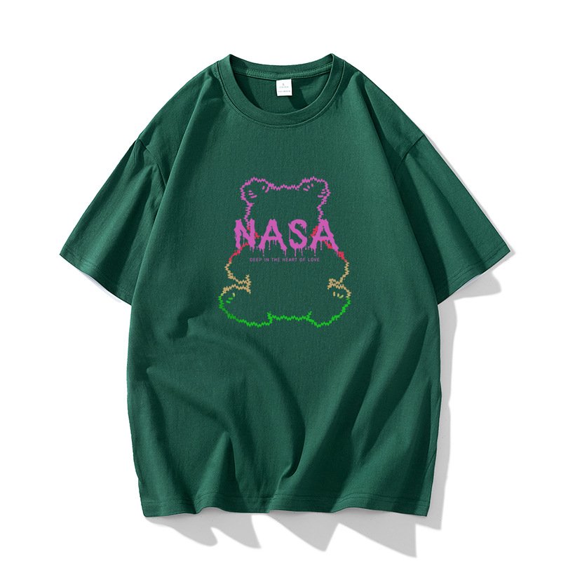 画像8: NASA x Silhouette Bear Short-Sleeve  T-Shirt  ユニセックス 男女兼用ナサNASA×シルエットベアプリント半袖Tシャツ (8)