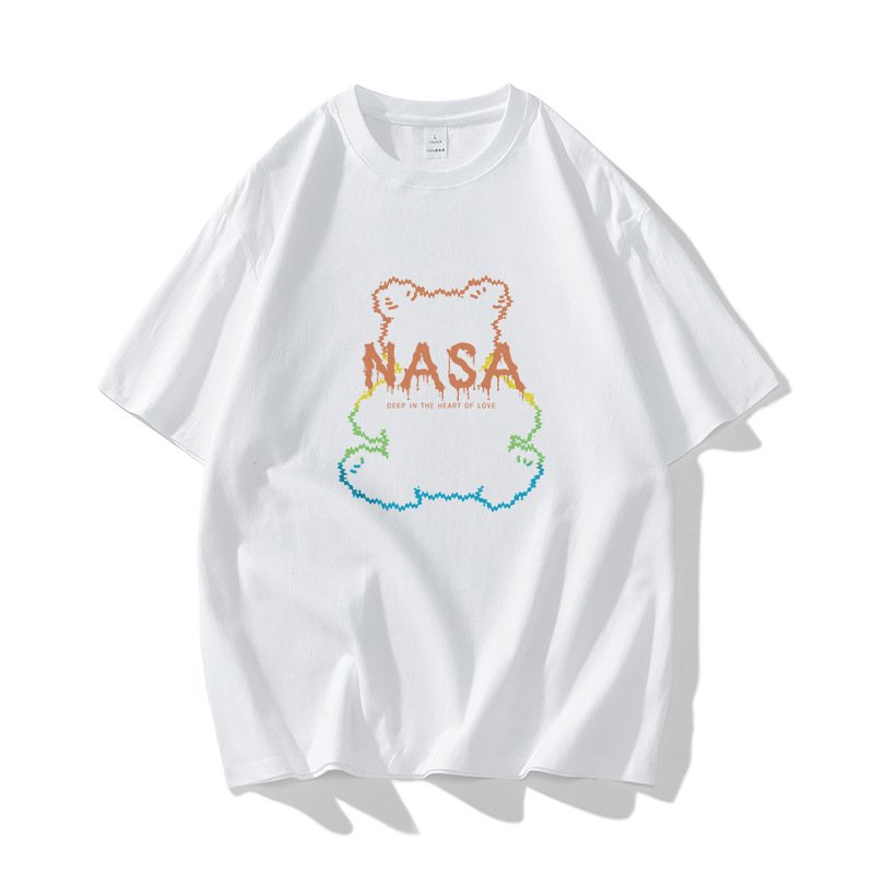 画像2: NASA x Silhouette Bear Short-Sleeve  T-Shirt  ユニセックス 男女兼用ナサNASA×シルエットベアプリント半袖Tシャツ (2)