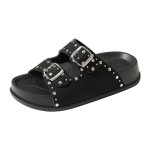 画像2: Studded Billiken Platform Sandals Slippers shoes 　スタッズ付きビリケン厚底プラットフォームサンダル スリッパ  シューズ　 (2)