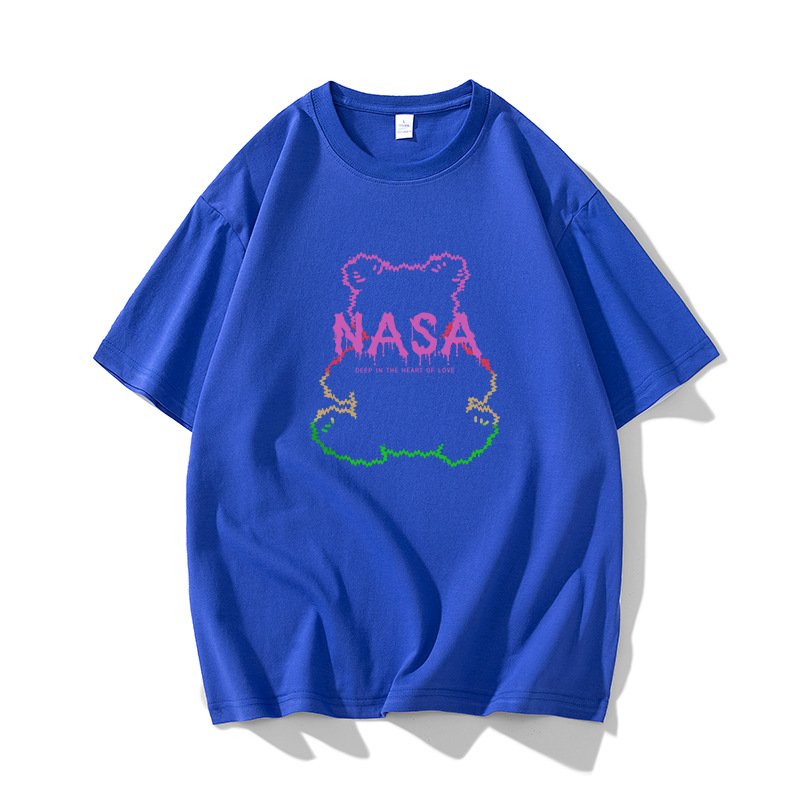 画像4: NASA x Silhouette Bear Short-Sleeve  T-Shirt  ユニセックス 男女兼用ナサNASA×シルエットベアプリント半袖Tシャツ (4)