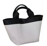 画像1: Canvas & Leather Handle Tote Bag　 キャンバス＆レザーハンドル トートバッグハンドバッグ (1)