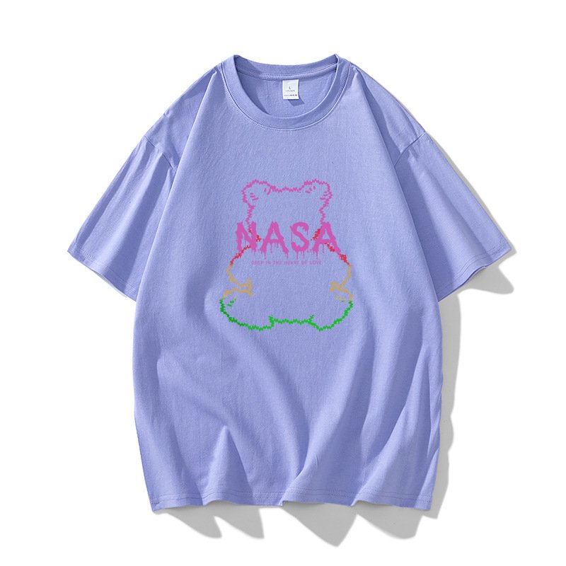 画像6: NASA x Silhouette Bear Short-Sleeve  T-Shirt  ユニセックス 男女兼用ナサNASA×シルエットベアプリント半袖Tシャツ (6)