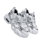 画像3: Platform color-block dad lace-up sneakers Shoes　ユニセックス 男女兼用エアークッションカラーブロック厚底プラットフォームスニーカーシューズ (3)