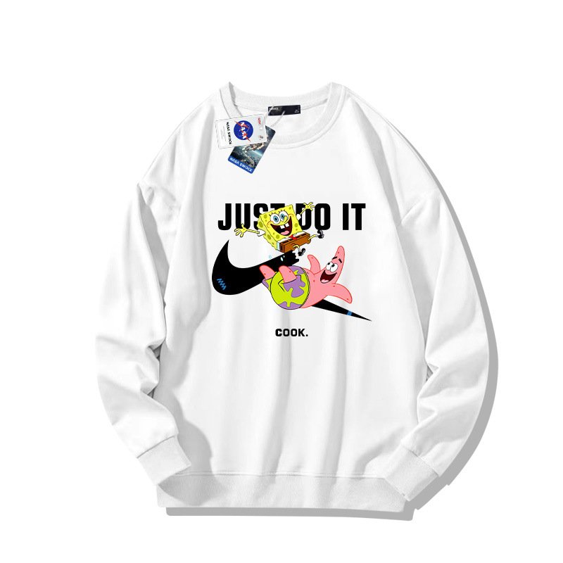 画像5: Brokne JUST DO IT Later × Spongebob & Patrick print Sweat shirt ユニセックス 男女兼用 JUST DO IT Later スポンジボブ ＆ パトリック ブロークン スウォッシュプリント トレーナー (5)