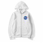 画像4: NASA logo zip-up hoodie Hoodie Sweatshirt ユニセックス男女兼用 ナサプリントジップアップスウェットパーカー トレーナー  (4)