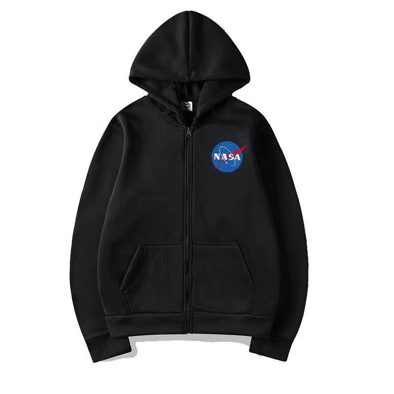 画像6: NASA logo zip-up hoodie Hoodie Sweatshirt ユニセックス男女兼用 ナサプリントジップアップスウェットパーカー トレーナー  (6)