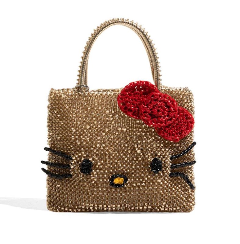 画像2: Kitty PVC Knit Square Tote Shoulder Crossbody Mini Bag　 キティーＰＶＣ編みスクエアトートショルダー クロスボディミニバッグ (2)