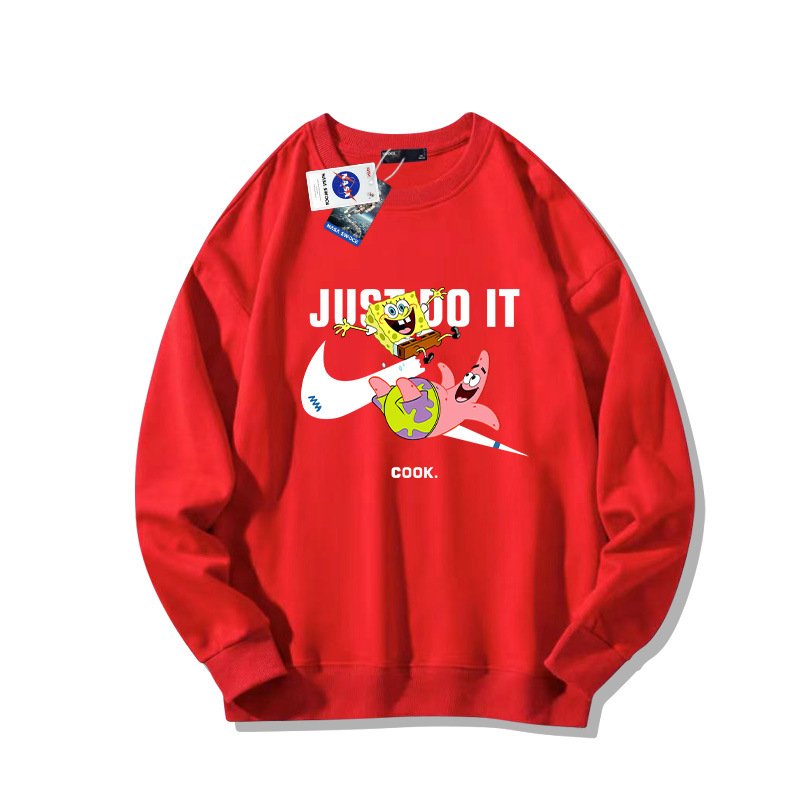 画像4: 25 JUST DO IT Later × Spongebob & Patrick print Sweat shirt ユニセックス 男女兼用 JUST DO IT Later スポンジボブ ＆ パトリック ブロークン スウォッシュプリント トレーナー (4)