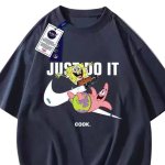 画像5: JUST DO IT Later × Spongebob & Patrick printT-shirt　ユニセックス 男女兼用JUST DO IT Later スポンジボブ＆パトリックブロークンスウォッシュプリントTシャツ (5)