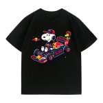 画像4: Snoopy x F1 racing car round neck short sleeve T-shirt  ユニセックス 男女兼用 スヌーピー× F1 レーシングカー プリントラウンドネック Tシャツ (4)