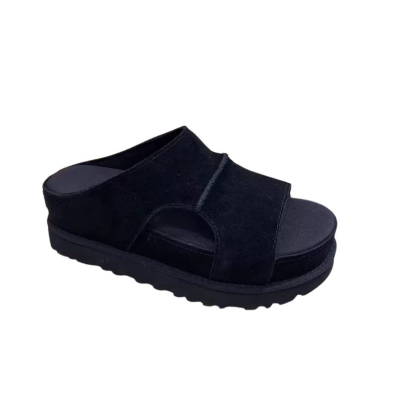 画像3: Platform wedge sandals　 プラットフォームウェッジレザーサンダル スリッパ (3)