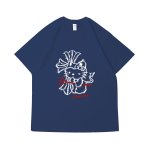 画像1: Hello Kitty x Cross Print round neck short sleeve T-shirt  ユニセックス 男女兼用 キティー×クロス プリントラウンドネック Tシャツ (1)