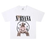 画像2: Nirvana Kurt Cobain & Smile Print round neck short sleeve T-shirt  ユニセックス 男女兼用ニルヴァーナカートコバーン&スマイルヴィンテージスタイル プリントラウンドネック Tシャツ (2)