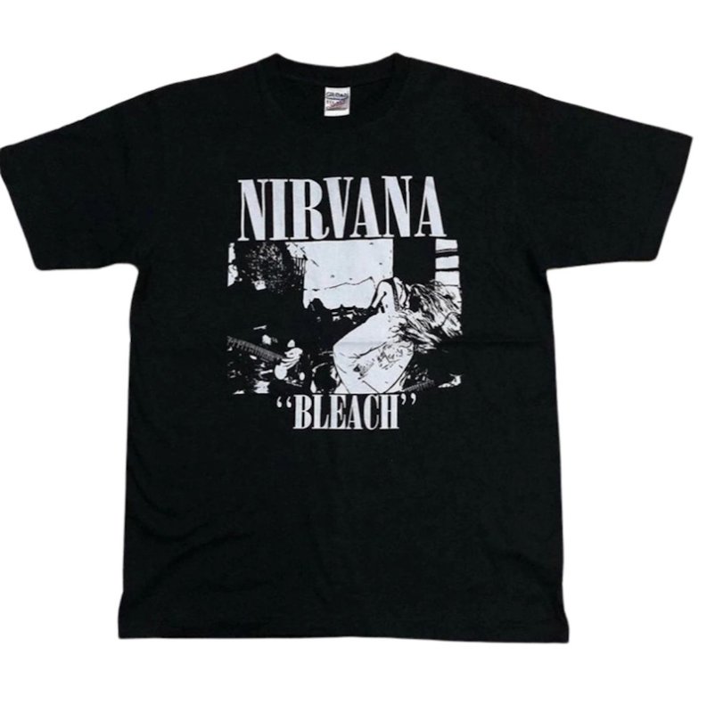 画像1: Nirvana Illustration Vintage StylePrint round neck short sleeve T-shirt  ユニセックス 男女兼用ニルヴァーナイラストヴィンテージスタイル プリントラウンドネック Tシャツ (1)