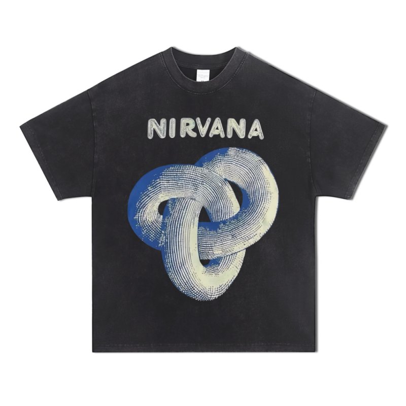画像2: Unisex Vintage Design NIRVANA Mobius Printed T-shirt  男女兼用 ユニセックス ヴィンテージ デザイン ニルヴァーナメビウスプリント Tシャツ  (2)