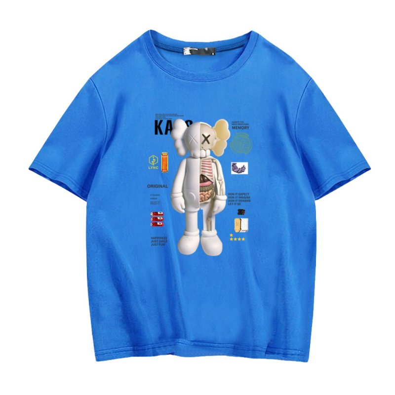 画像1: kaws Human body model short sleeve t-shirts  ユニセックス 男女兼用 カウズ ハーフヒューマン ボディプリントTシャツ (1)