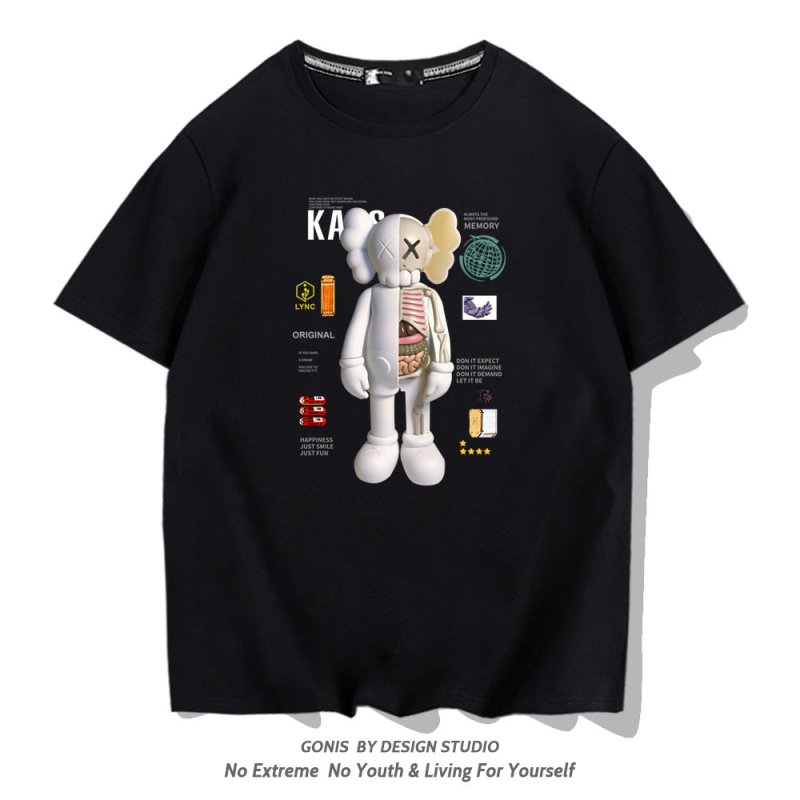 画像7: kaws Human body model short sleeve t-shirts  ユニセックス 男女兼用 カウズ ハーフヒューマン ボディプリントTシャツ (7)