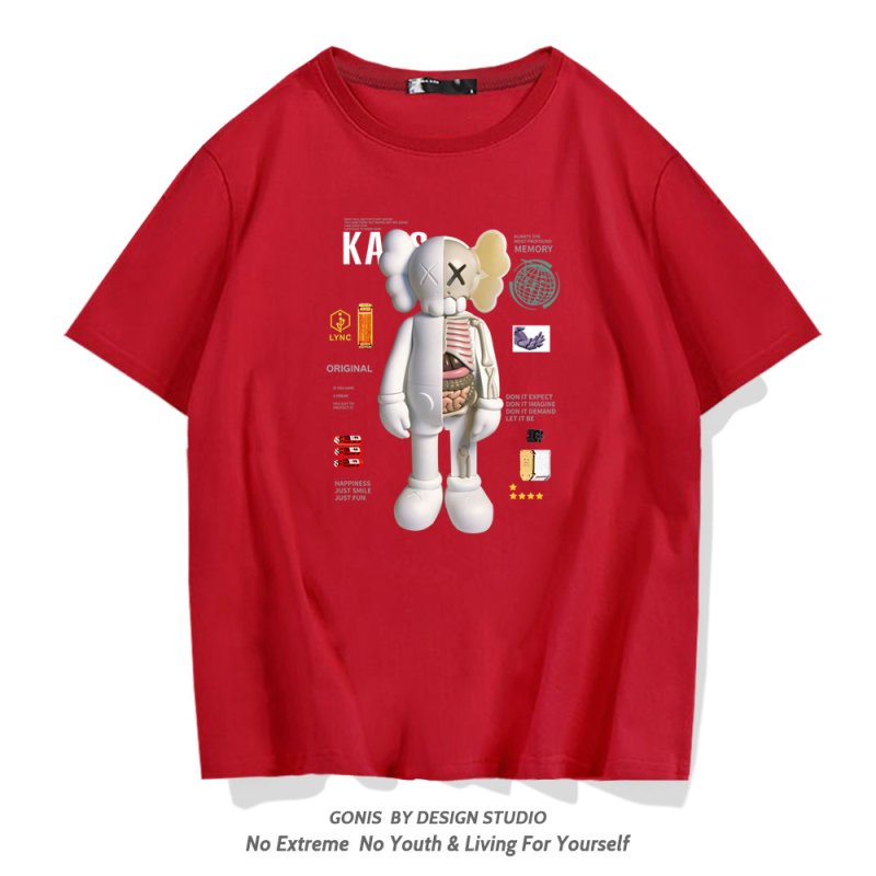 画像6: kaws Human body model short sleeve t-shirts  ユニセックス 男女兼用 カウズ ハーフヒューマン ボディプリントTシャツ (6)
