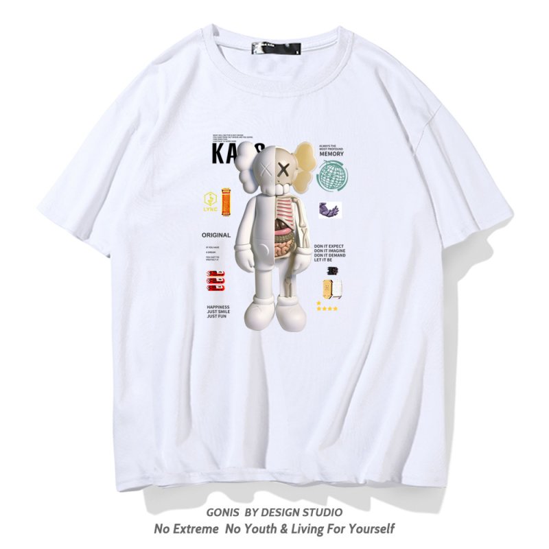 画像8: kaws Human body model short sleeve t-shirts  ユニセックス 男女兼用 カウズ ハーフヒューマン ボディプリントTシャツ (8)