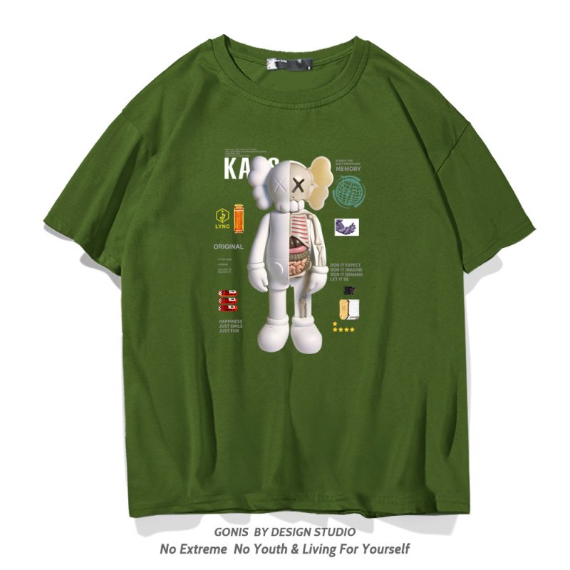 画像4: kaws Human body model short sleeve t-shirts  ユニセックス 男女兼用 カウズ ハーフヒューマン ボディプリントTシャツ (4)