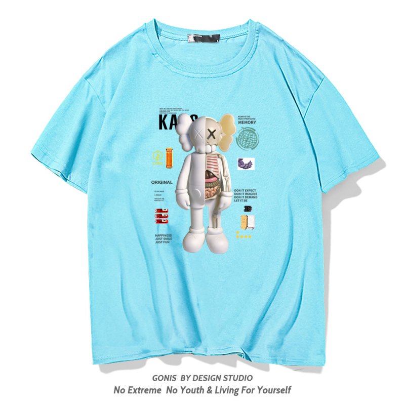 画像3: kaws Human body model short sleeve t-shirts  ユニセックス 男女兼用 カウズ ハーフヒューマン ボディプリントTシャツ (3)