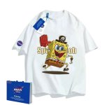 画像1: Nasa x Sponge Bob Family T-shirt Short Pants Setup 男女 ＆キッズユニセックス 子供 ナサ ×スポンジボブ Tシャツ ショートパンツセットアップ 上下 (1)