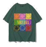 画像7: Unisex Nirvana x Box Smile vintage style Print T-Shirt 男女兼用ニルヴァーナ×ボックススマイル ヴィンテージスタイルプリント 半袖ラウンドネック Tシャツ ユニセックス 男女兼用 バンドT (7)