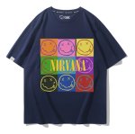 画像3: Unisex Nirvana x Box Smile vintage style Print T-Shirt 男女兼用ニルヴァーナ×ボックススマイル ヴィンテージスタイルプリント 半袖ラウンドネック Tシャツ ユニセックス 男女兼用 バンドT (3)
