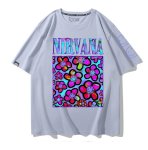 画像6: Unisex Nirvana x Smile Flower Print T-Shirt 男女兼用ニルヴァーナ×フラワースマイルプリント 半袖ラウンドネック Tシャツ ユニセックス 男女兼用 バンドT (6)