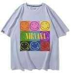 画像5: Unisex Nirvana x Box Smile vintage style Print T-Shirt 男女兼用ニルヴァーナ×ボックススマイル ヴィンテージスタイルプリント 半袖ラウンドネック Tシャツ ユニセックス 男女兼用 バンドT (5)