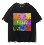 画像6: Unisex Nirvana x Box Smile vintage style Print T-Shirt 男女兼用ニルヴァーナ×ボックススマイル ヴィンテージスタイルプリント 半袖ラウンドネック Tシャツ ユニセックス 男女兼用 バンドT (6)