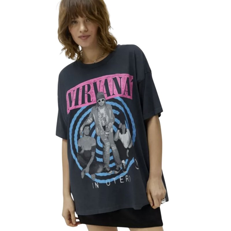 画像1: Unisex Nirvana in Utero Tee vintage style Print  Band T-Shirt  ニルヴァーナ ヴィンテージスタイルプリント 半袖ラウンドネック Tシャツ ユニセックス 男女兼用 バンドT (1)
