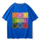 画像1: Unisex Nirvana x Box Smile vintage style Print T-Shirt 男女兼用ニルヴァーナ×ボックススマイル ヴィンテージスタイルプリント 半袖ラウンドネック Tシャツ ユニセックス 男女兼用 バンドT (1)