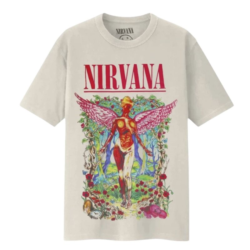 画像5: Unisex Nirvana in Utero Tee vintage style Print  Band T-Shirt  ニルヴァーナ ヴィンテージスタイルプリント 半袖ラウンドネック Tシャツ ユニセックス 男女兼用 バンドT (5)