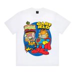 画像1: Unisex Superman Garfield  Print Short Sleeve T-Shirt  スーパーマン ガーフィールド プリント 半袖ラウンドネック Tシャツ ユニセックス 男女兼用 (1)