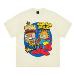 画像4: Unisex Superman Garfield  Print Short Sleeve T-Shirt  スーパーマン ガーフィールド プリント 半袖ラウンドネック Tシャツ ユニセックス 男女兼用 (4)