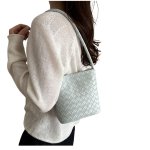画像7: Mesh Style Leather Tote Shoulder Underarm Mini Bag　 メッシュスタイルレザートートショルダーアンダーアームミニバッグ (7)