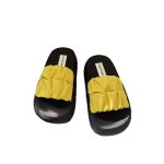 画像5: platform cather sandals shoes  　 厚底プラットフォームギャザーサンダル スリッパシューズ　 (5)